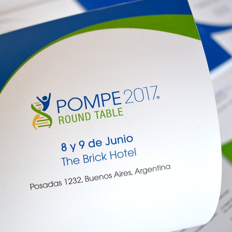 Material promocional Pompe Round table